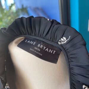 Lane Bryant Black Ruffled Blouse